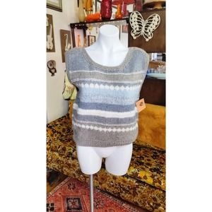 M/L vintage 90s grey striped sweater vest